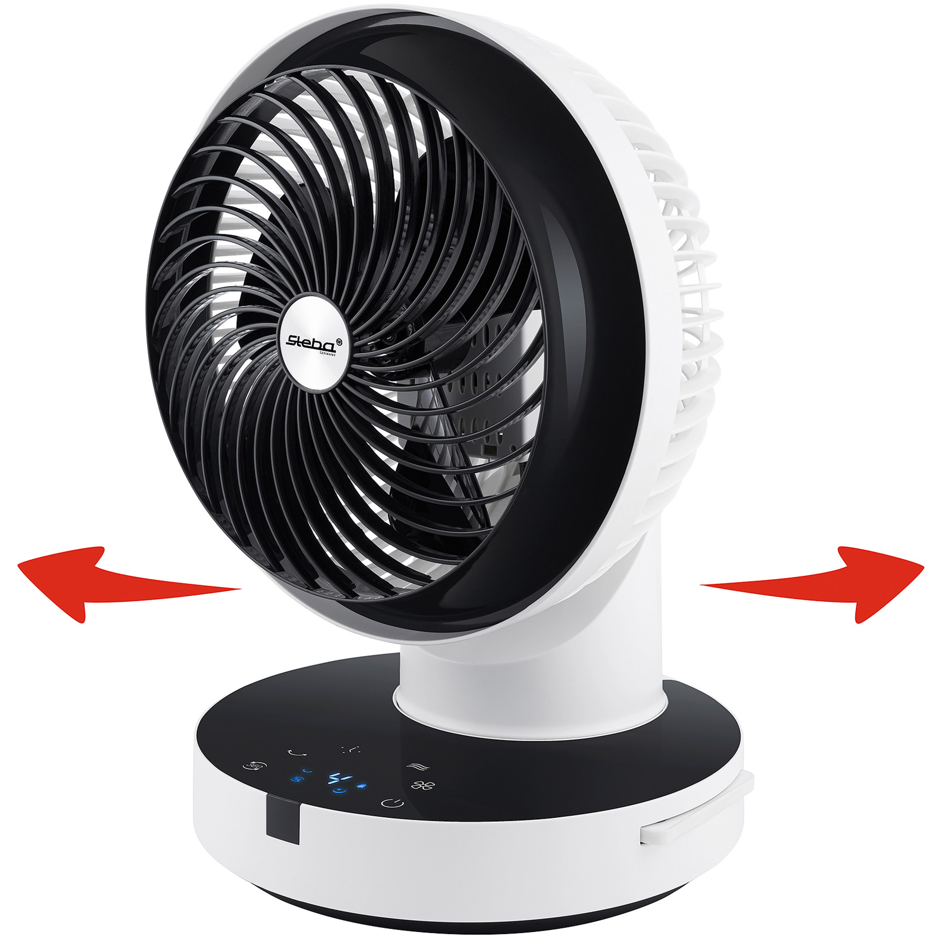 STEBA Tischventilator VT 360 Twist - weiß-schwarz - mit Fernbedienung