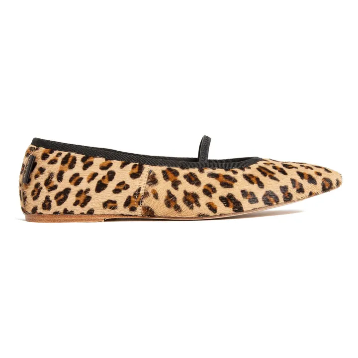 A.P.C. Ballerines Swan Imprimées Cuir | Beige