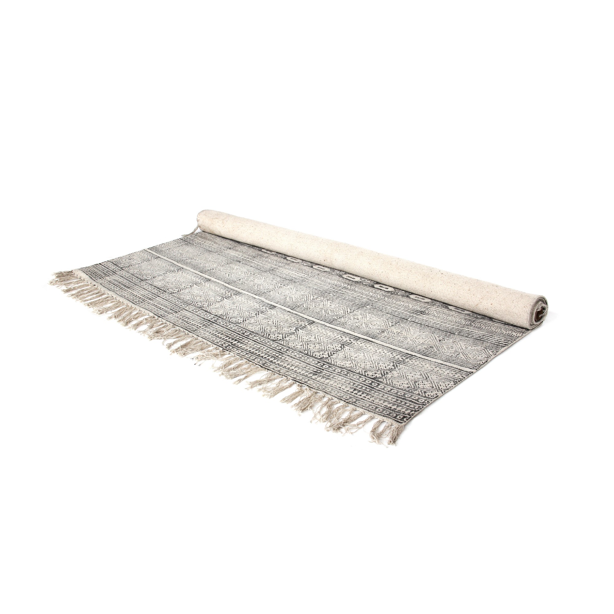 Teppich 'Waben', grau, T 140 cm, B 200 cm von fischer's lagerhaus