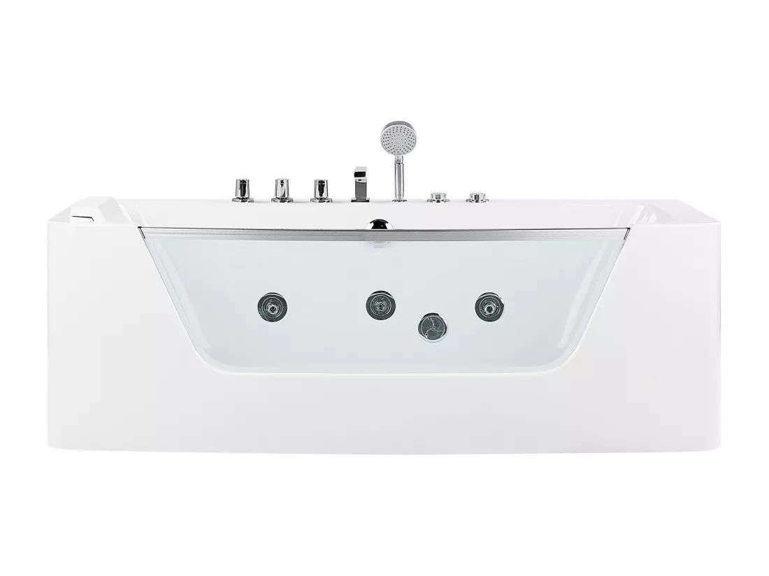 Baignoire balnéo blanche 170 x 85 cm BARRANCA