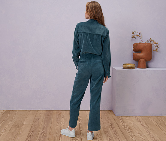 Cordhose, rauchblau