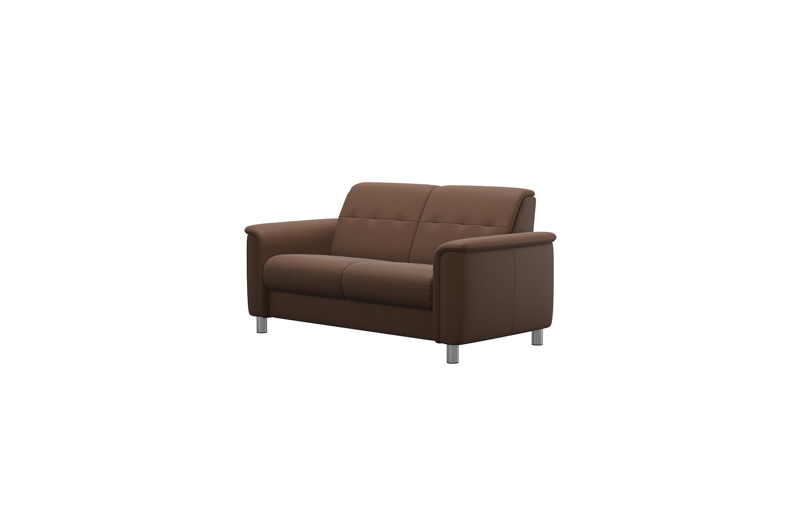Flora 2-seter sofa Batick Warm Brown - 11cm runde stålben Ø:6,3