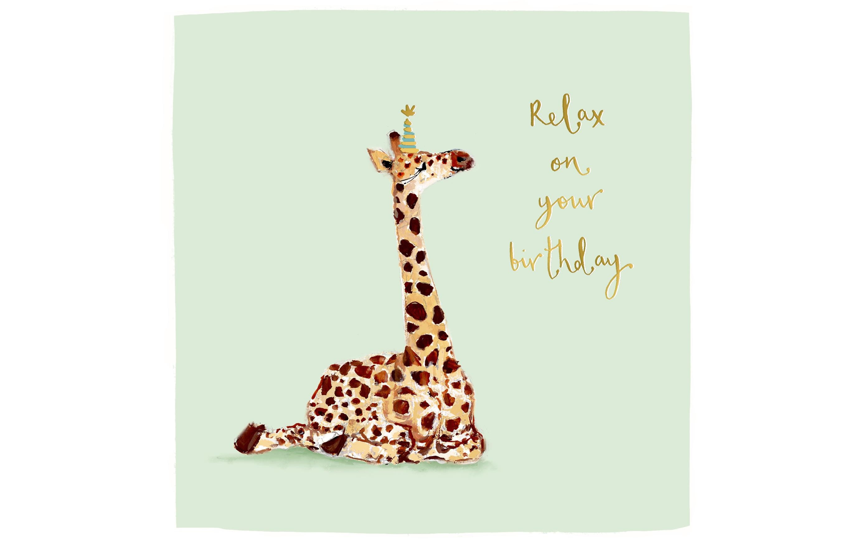 Geburtstagskarte Relax on your birthday 15 x 15 cmGrusskarte zum Geburtstag