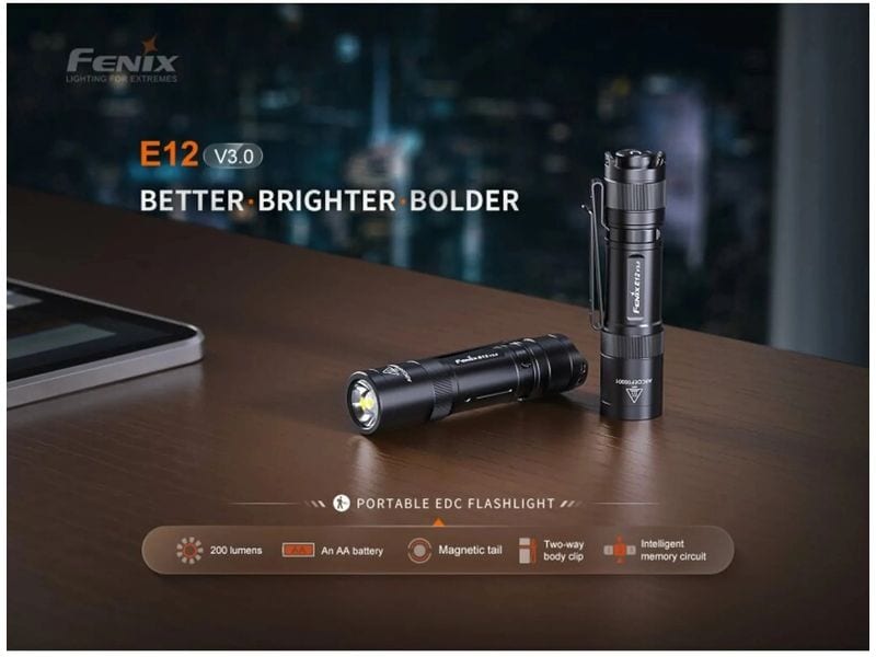 Fenix Taschenlampe E12 V3.0 - 200 Lumen LED Taschenlampe