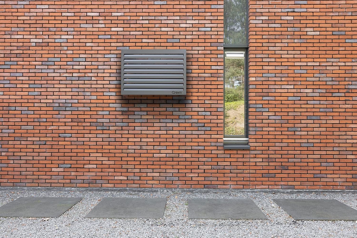 Abdeckung für Klimaanlage - Anthrazit/Grau - Aluminium - Schutzgitter - Verkleidung - Einfache Montage - Größe M - Außenmaße (LxBxH): 115 x 57,5 x 85 cm