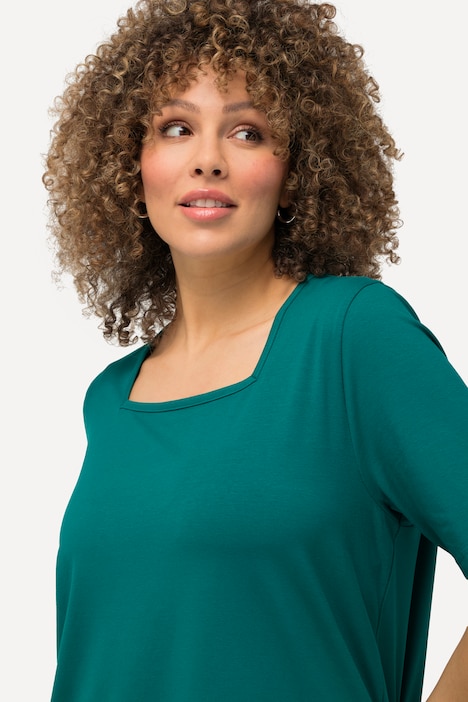 T-Shirt, A-Linie, Carree-Ausschnitt, Halbarm