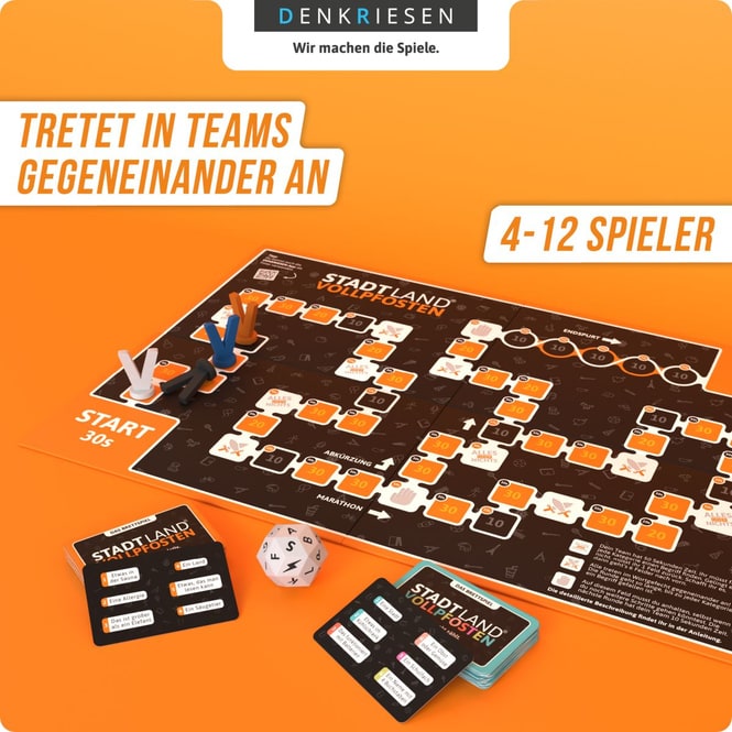 Stadt Land® Vollpfosten - Das Brettspiel + Junior Erweiterung
