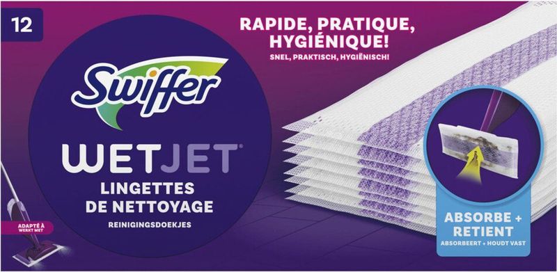 Swiffer WetJet Navullingen - 8 x 12 Reinigingsdoekjes