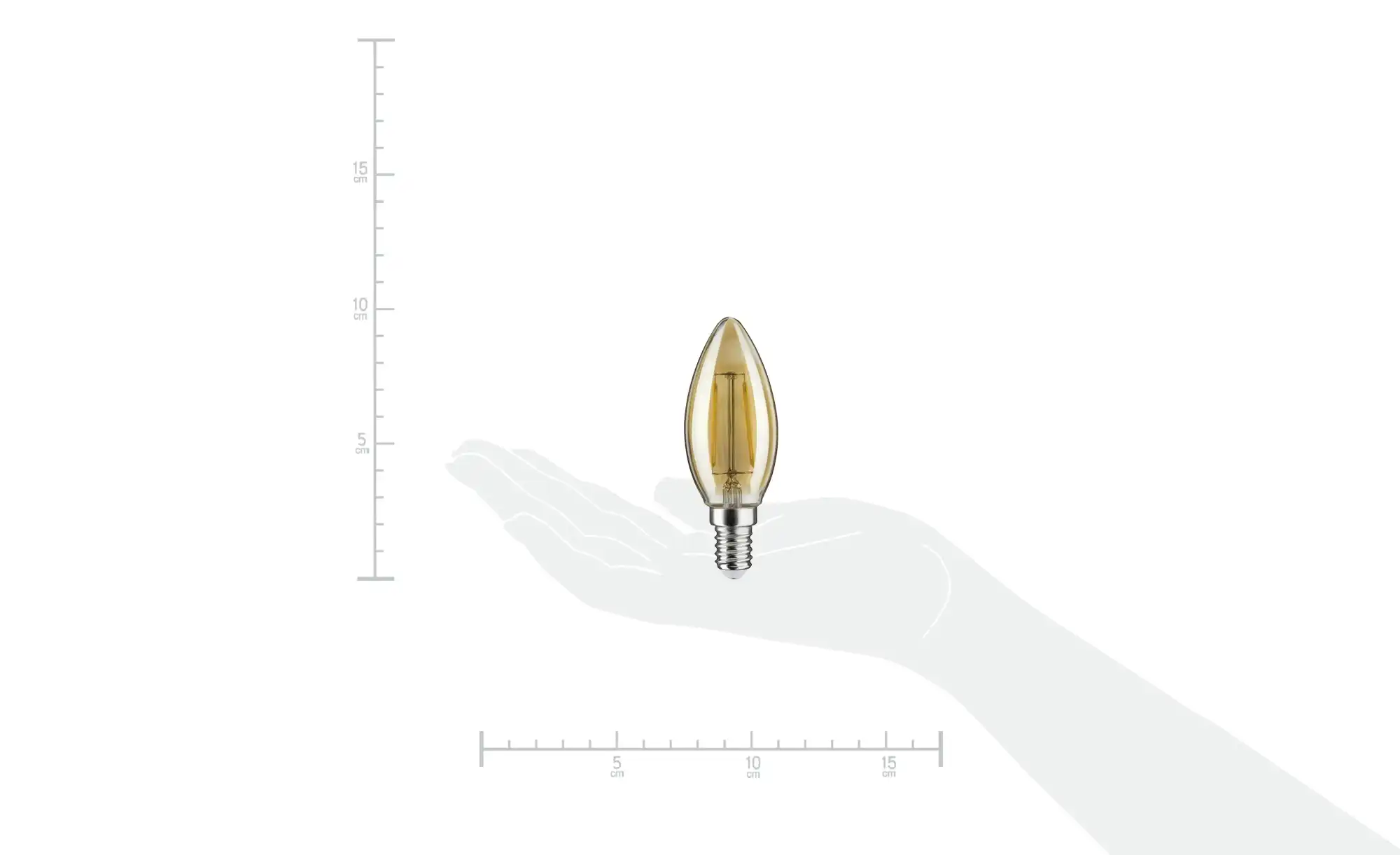 LED Vintage Kerze E14/2W gold