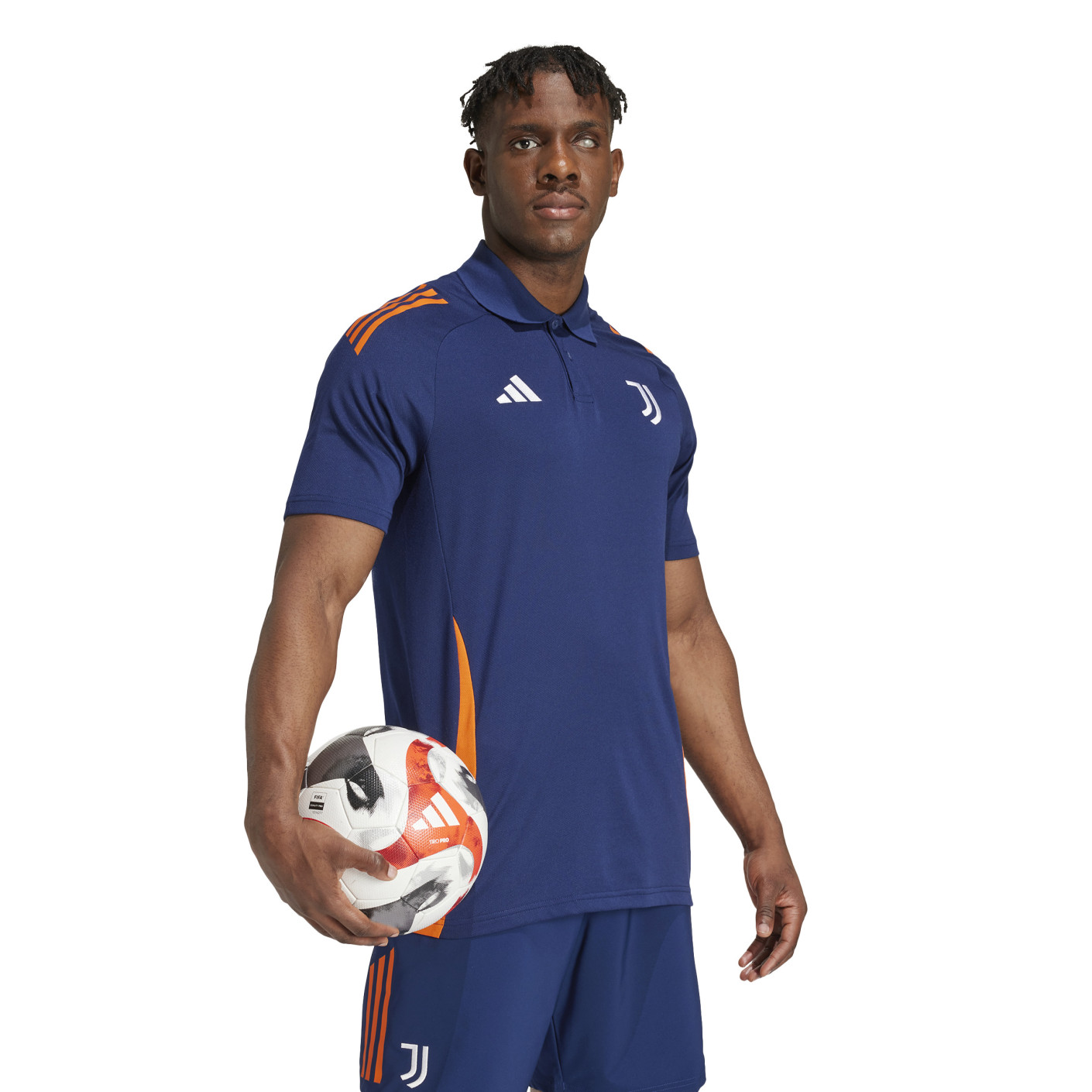 Adidas Juventus Polo 2024-2025 Donkerblauw Oranje Wit