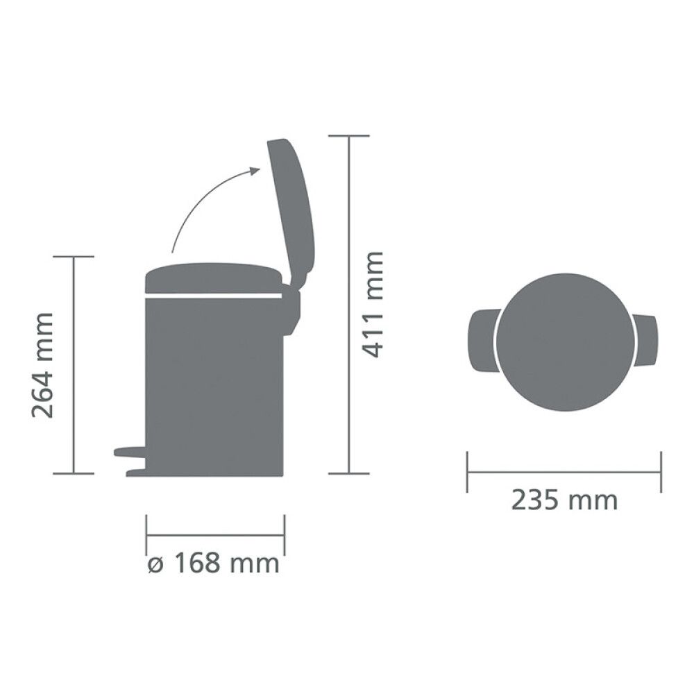 PEDALBØTTE BRABANTIA NEW ICON 3L PLATINUM