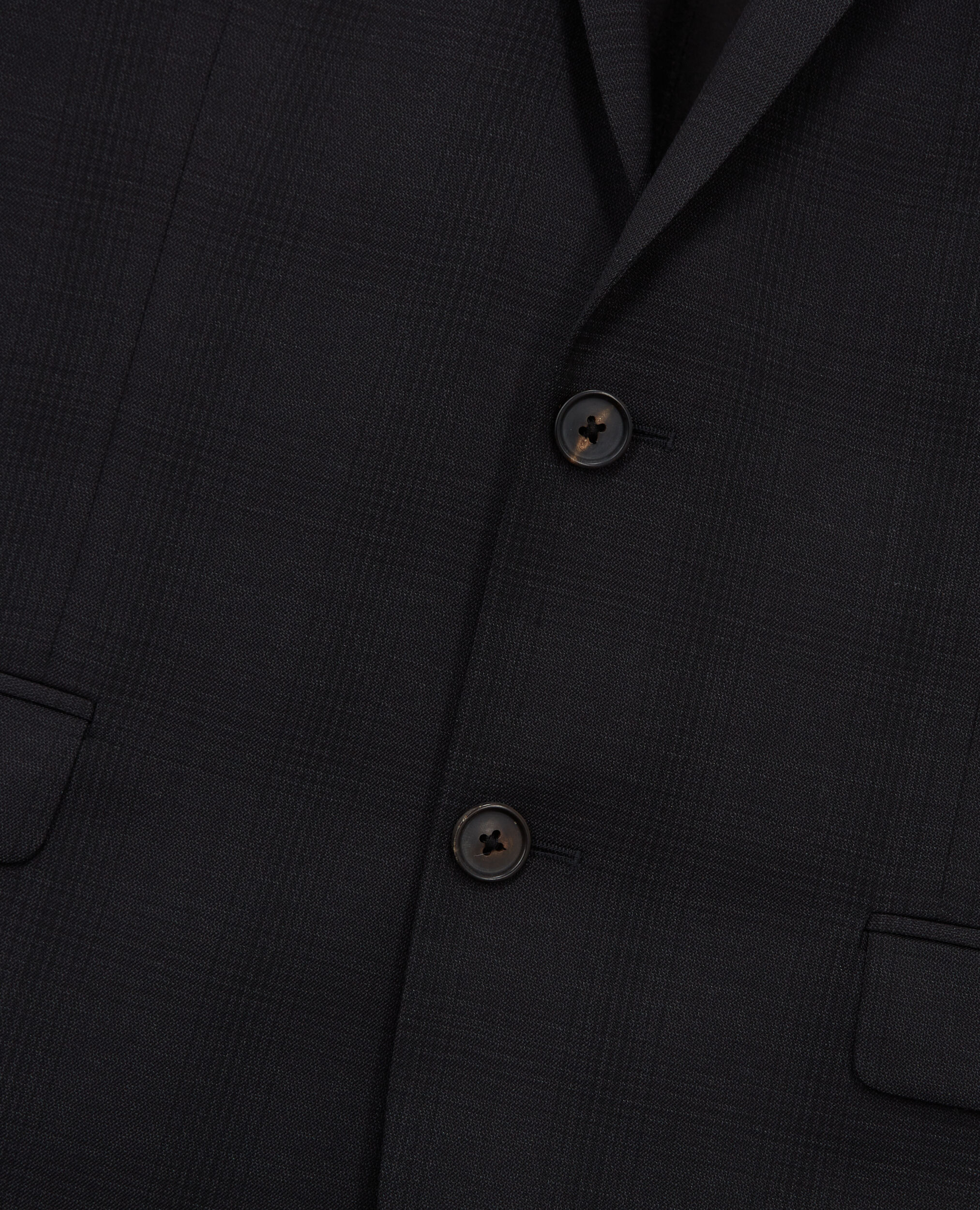 Veste de costume en laine à motifs noire