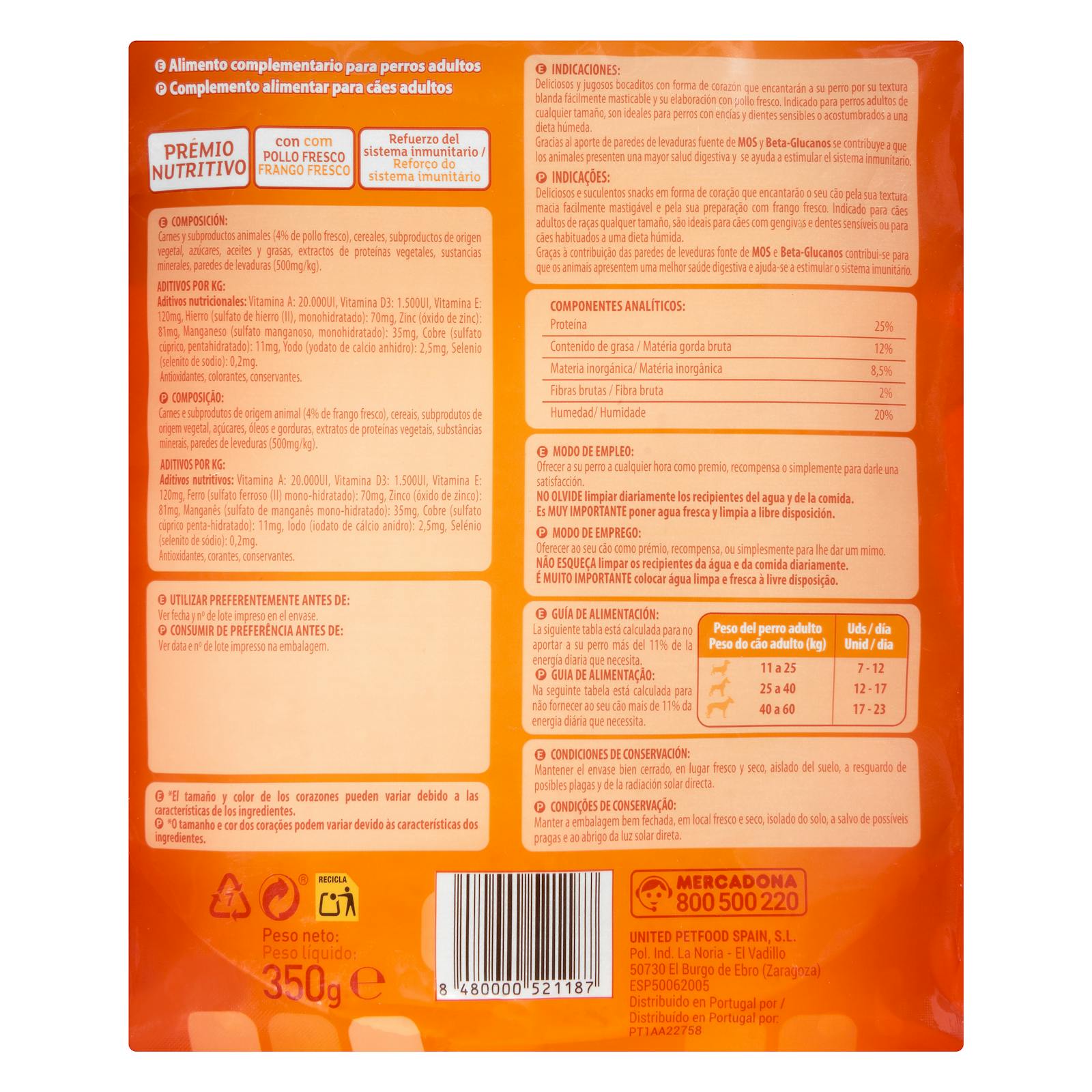 Snack cœur pour chien adulte Compy