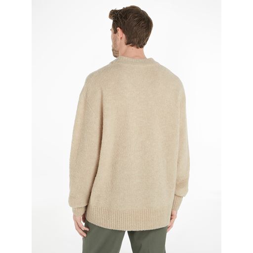 Calvin Klein Uld Striktrøje, Fog, L