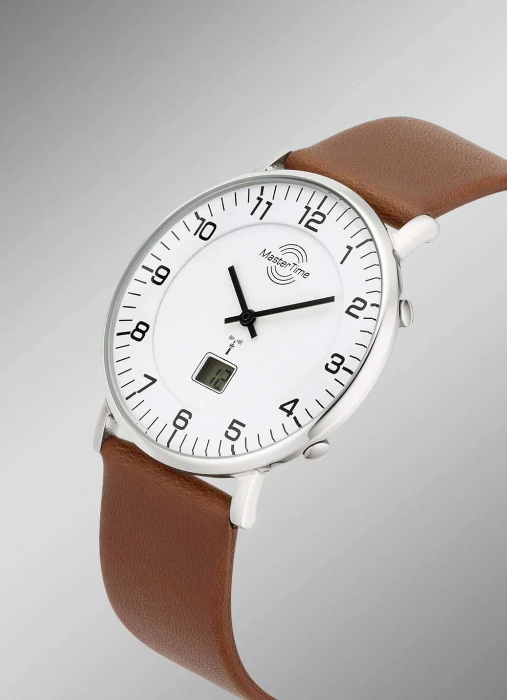 Master Time Funk-Herrenuhr mit Lederarmband