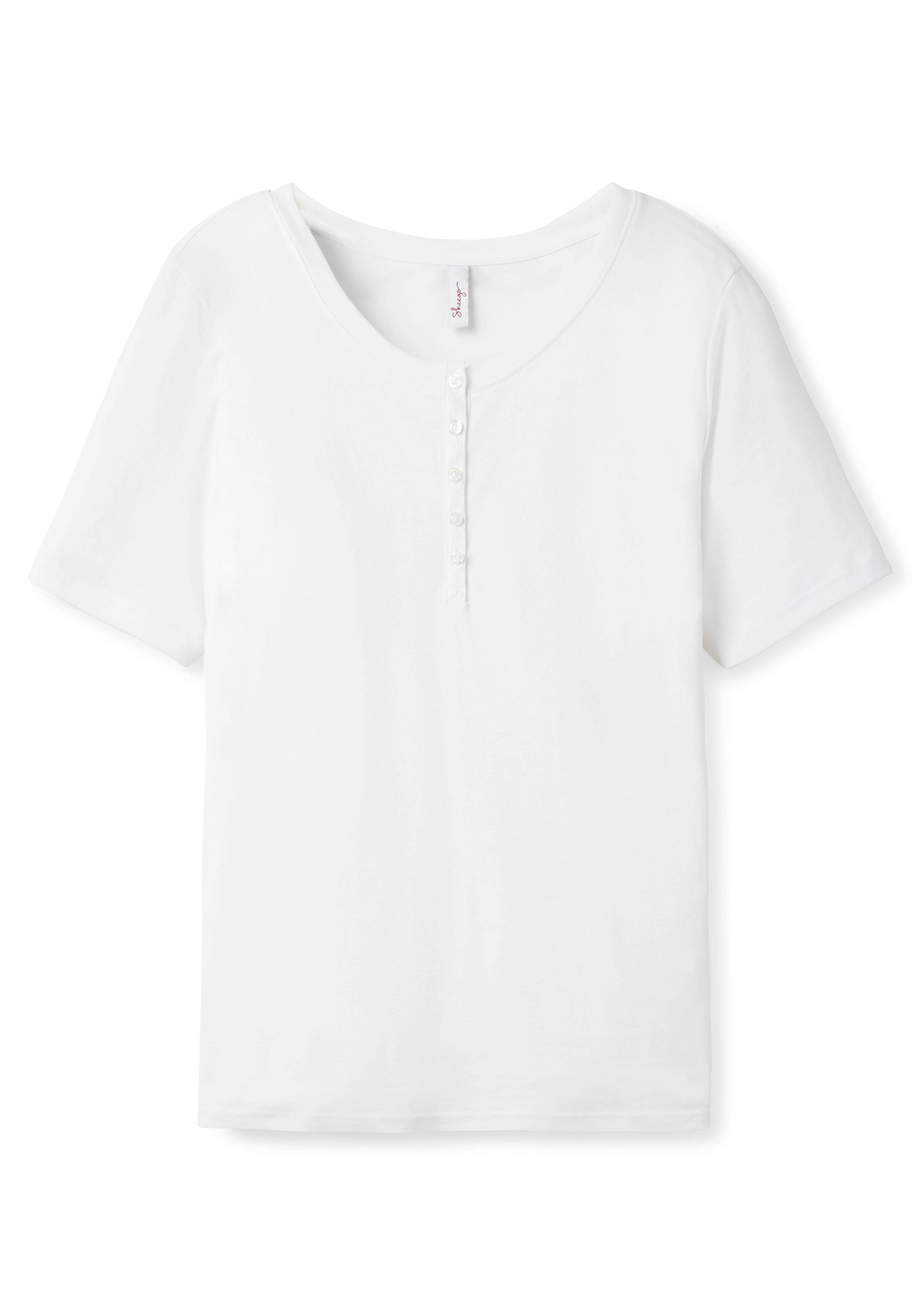 Shirt in Rippstruktur, mit Knopfleiste