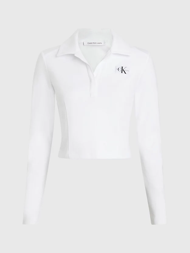 Camisa polo Milano slim de manga comprida