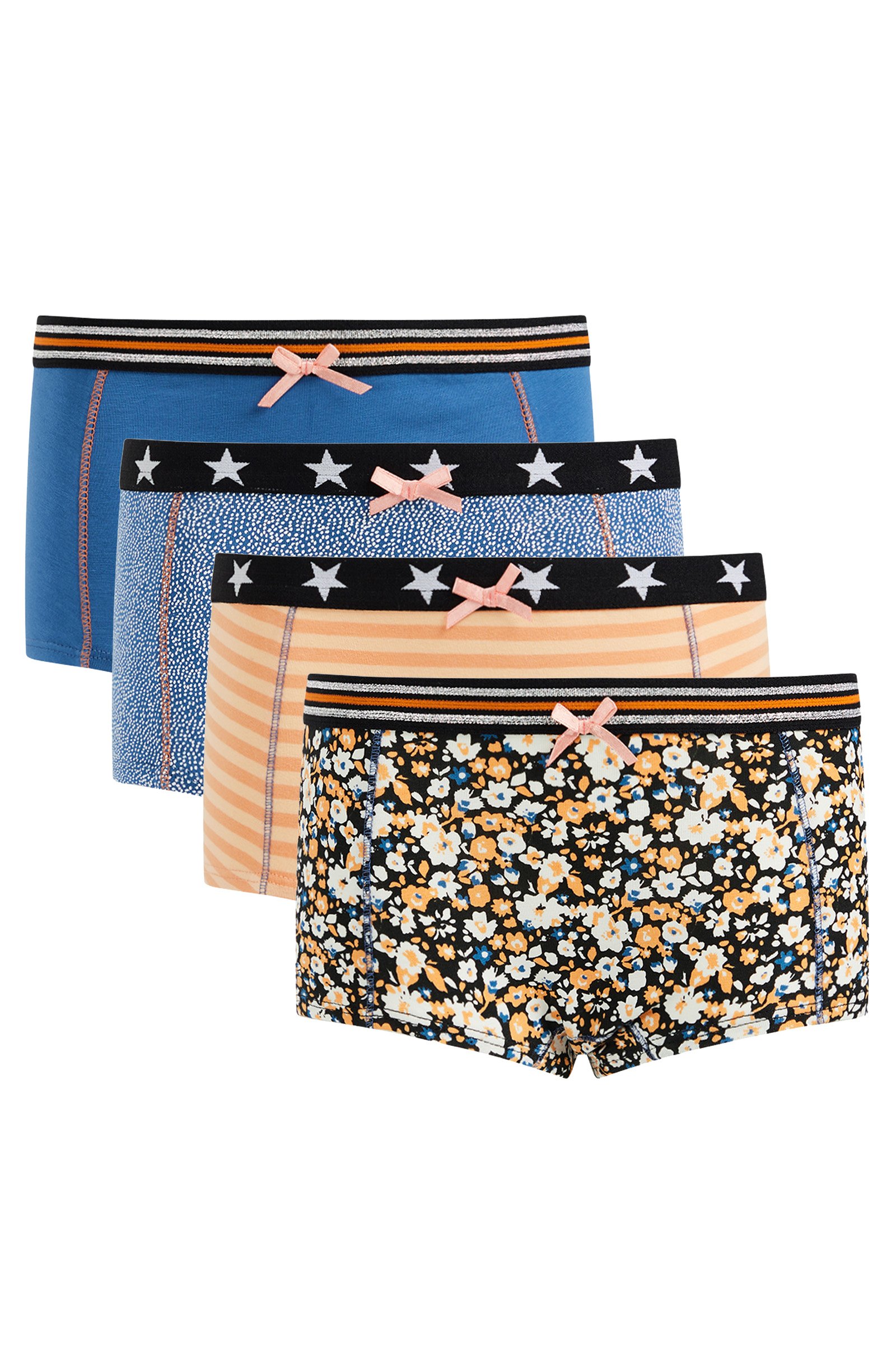 Meisjes hipster, 4-pack WE Fashion Donkerblauw