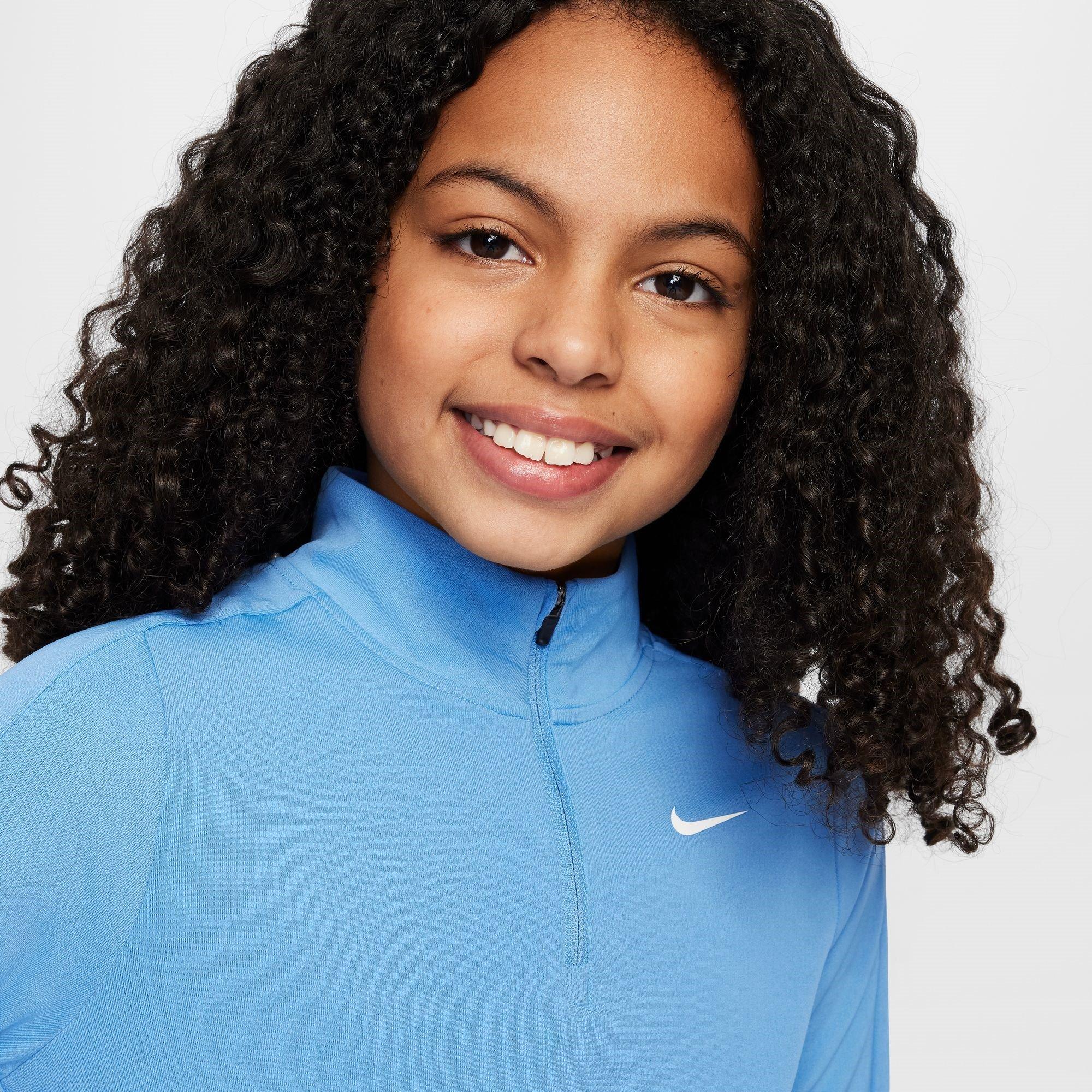 Nike Older Girls DRI FIT Long Sleeve Half Zip