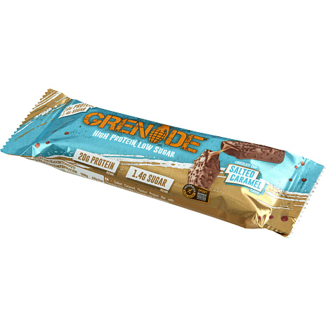 Proteinbar m. chokolade og saltkaramelsmag