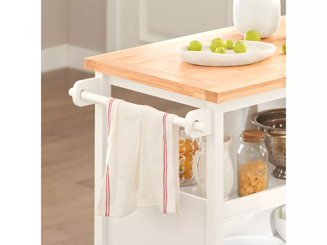 Desserte sur roulettes Cuisine Buffet avec Grand Espace de Rangement, FKW97-WN