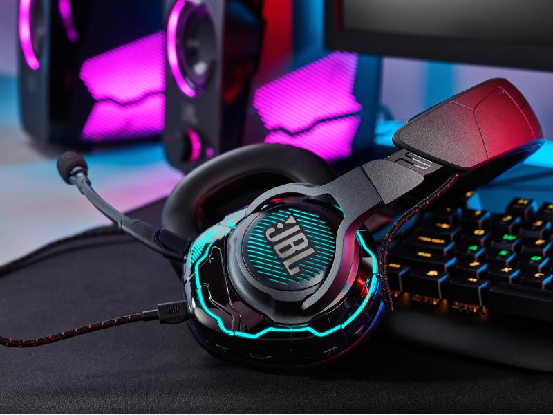 JBL Headset Quantum One Schwarz USB-kabelgebundenes Over-Ear-Profi-Gaming-Headset mit JBL QuantumSPHERE 360 mit Head-Tracking