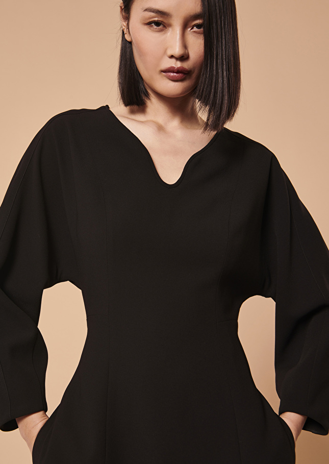Robe Rexienoire en crêpe