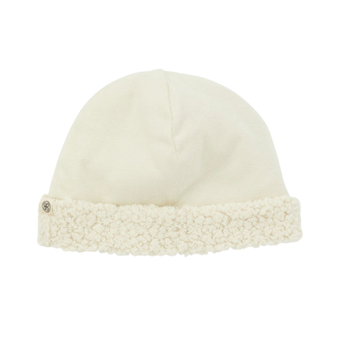 Baby Teddy Set: Schal, Mütze, Fäustlinge Off White