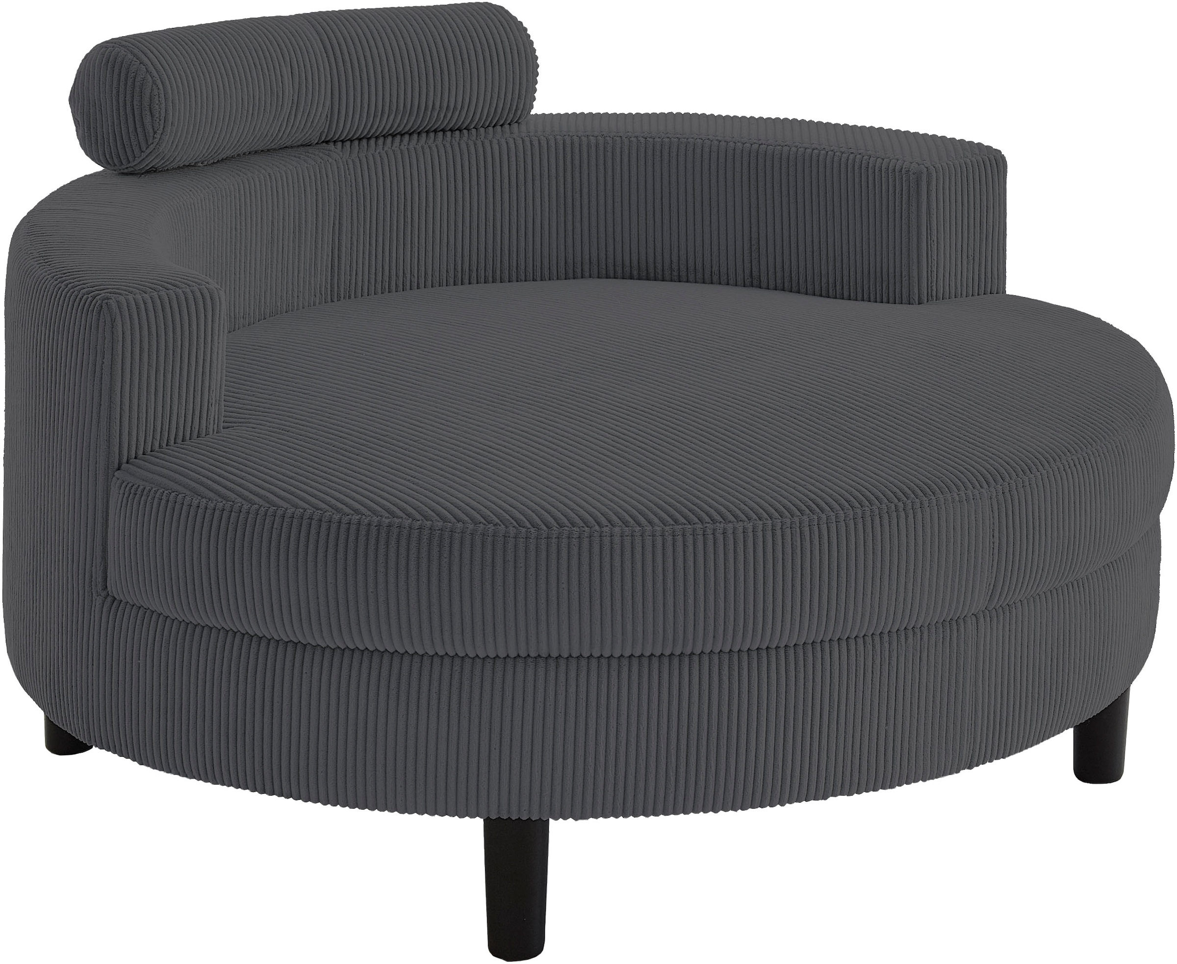ATLANTIC home collection Loveseat »Ravi, B: 114 cm« XXL- Sessel, mit Stauraumhocker, Rückenstütze & 4 Zierkissen
