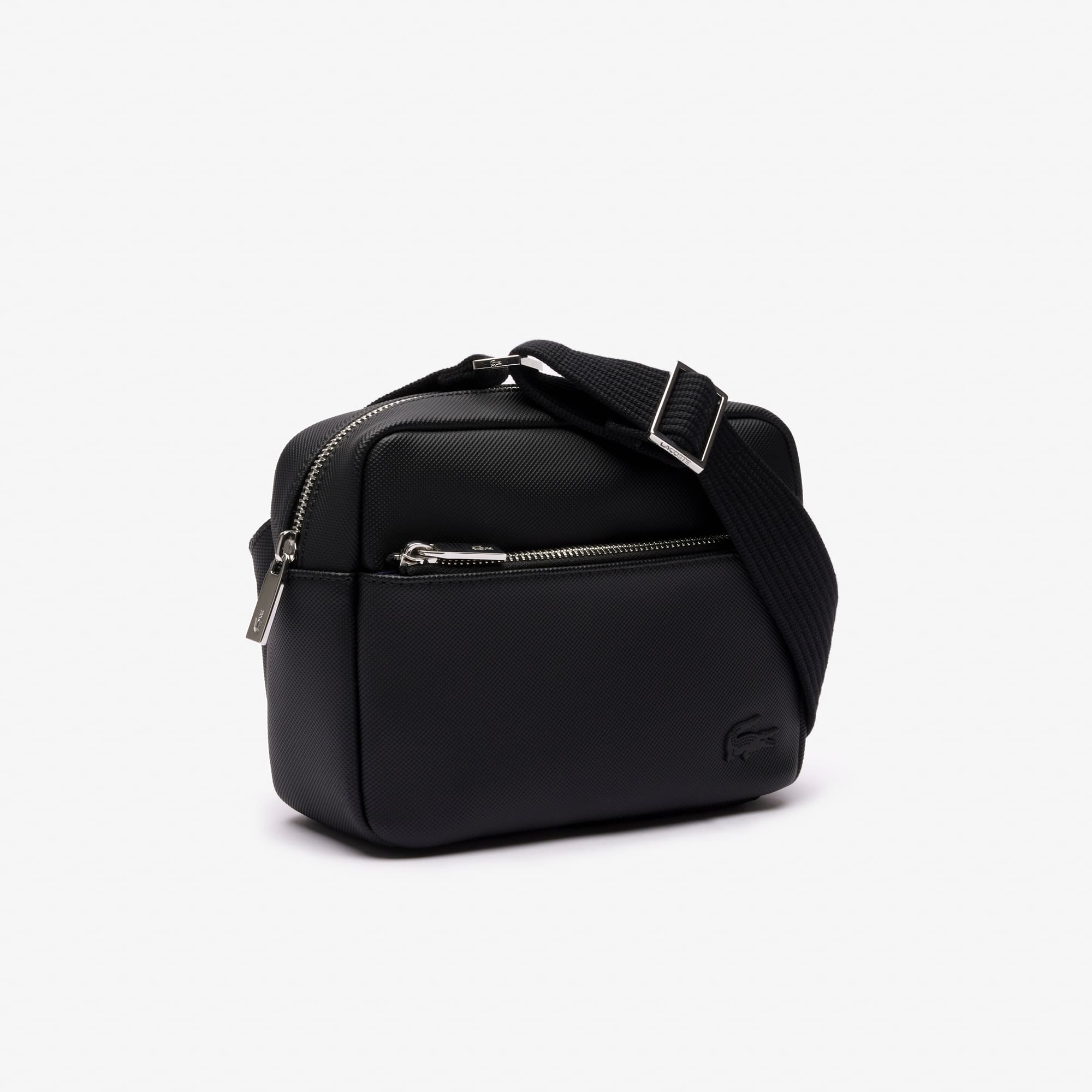 Sac reporter effet petit piqué Sacoches & Pochettes - Noir - Lacoste - Homme