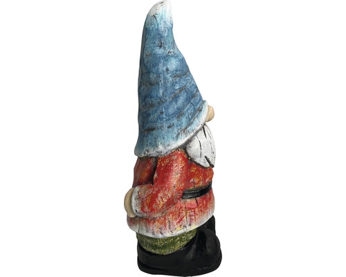 Tuinfiguur decoratief figuur Lafiora kabouter 21,5 x 18 x 44 cm rood