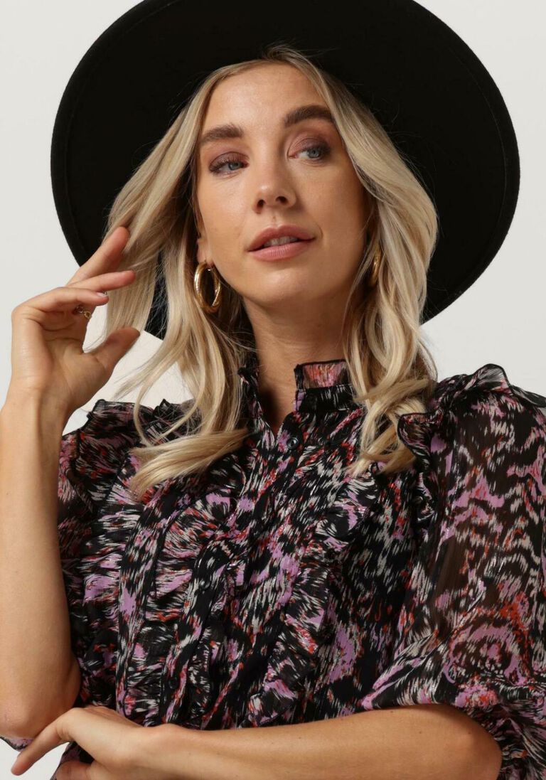 NOTES DU NORD zwarte notes du nord blouse fabiola lurex top