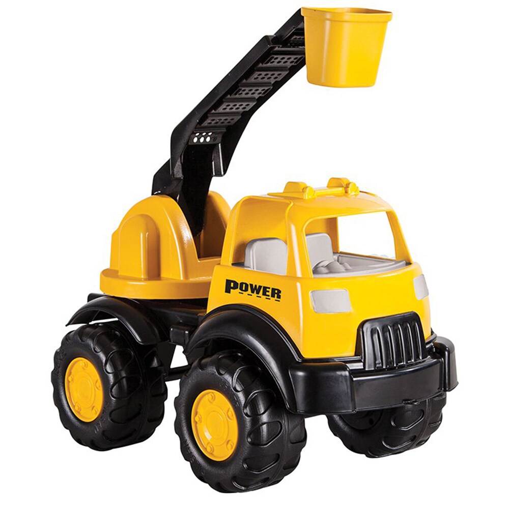 Pilsan Spielzeug LKW 06521 Kranwagen 360º drehbar, Länge 44 cm, ab 3 Jahren gelb