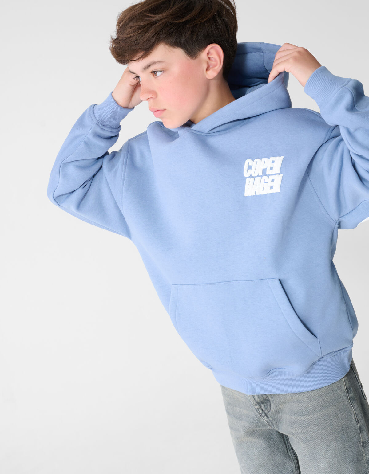 Oversized Fit Copenhagen Hoodie Blauw