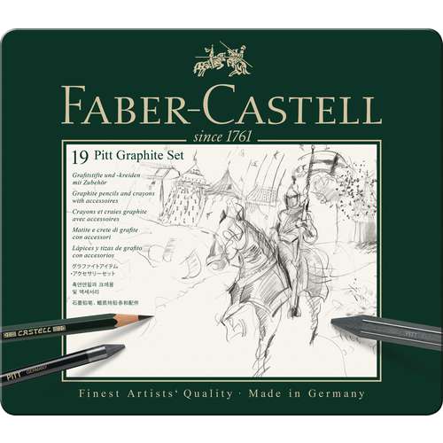 FABER-CASTELL PITT Graphite-Set medium im Metalletui