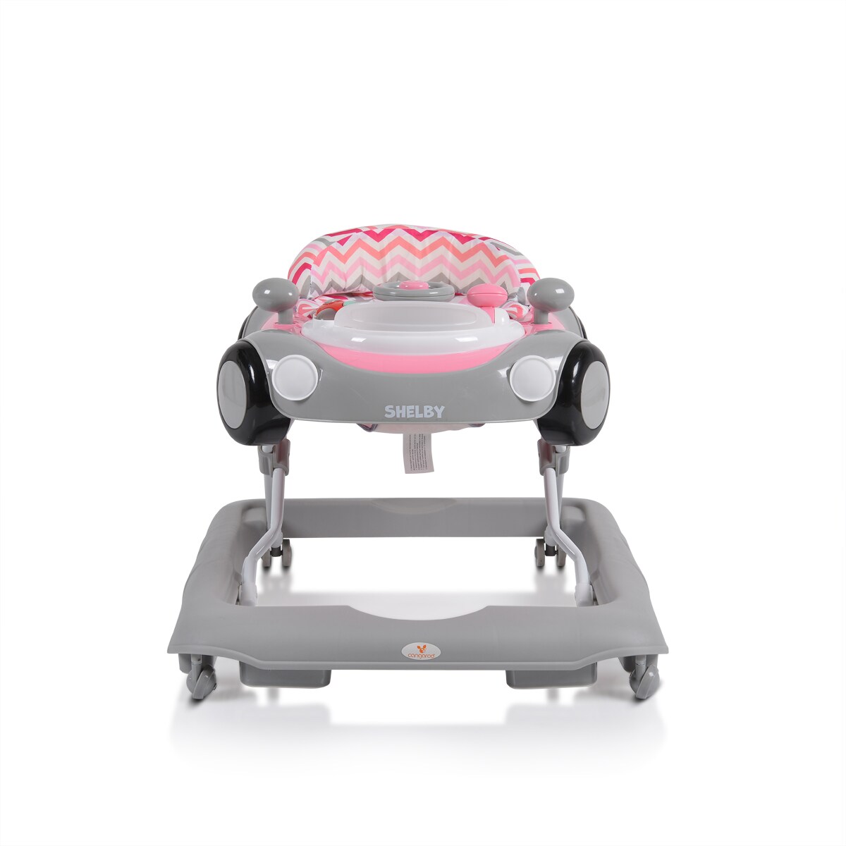 Cangaroo Lauflernhilfe Shelby, höhenverstellbar, Spielcenter, Treppenstopper rosa