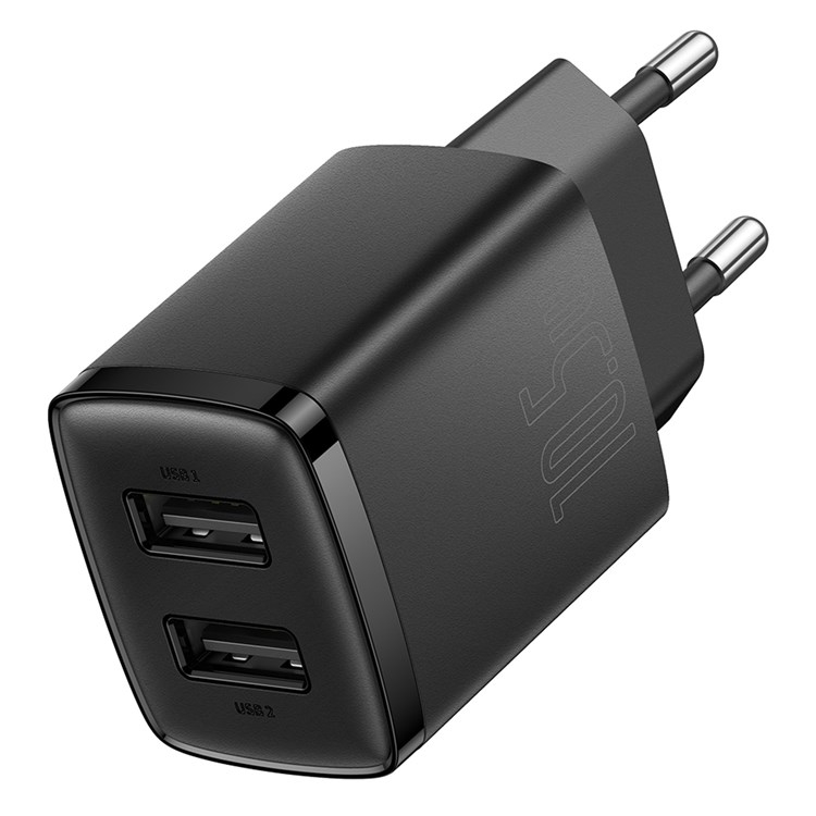 (10.5W) Dual USB A Ladegerät Netzteil - Schwarz