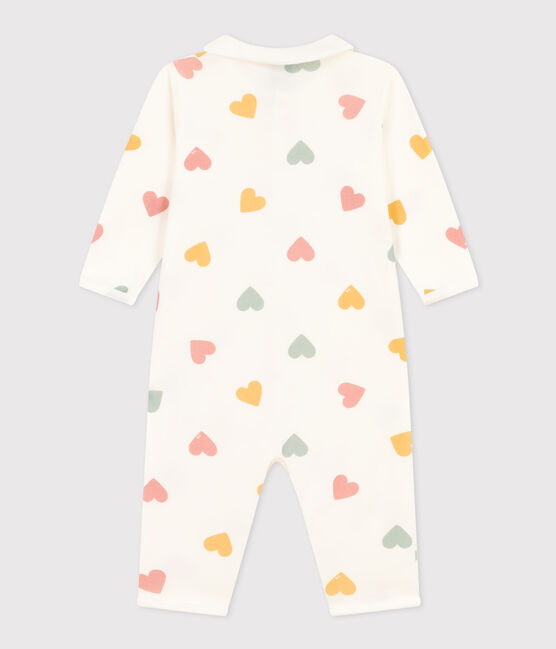 Pyjama bébé sans pieds coeurs multicolores en coton