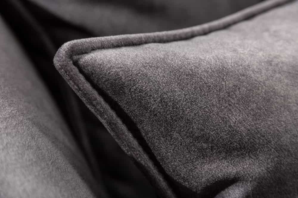 Modernes XXL Ecksofa CLAN 320cm anthrazit Samt Bigsofa inkl. Kissen