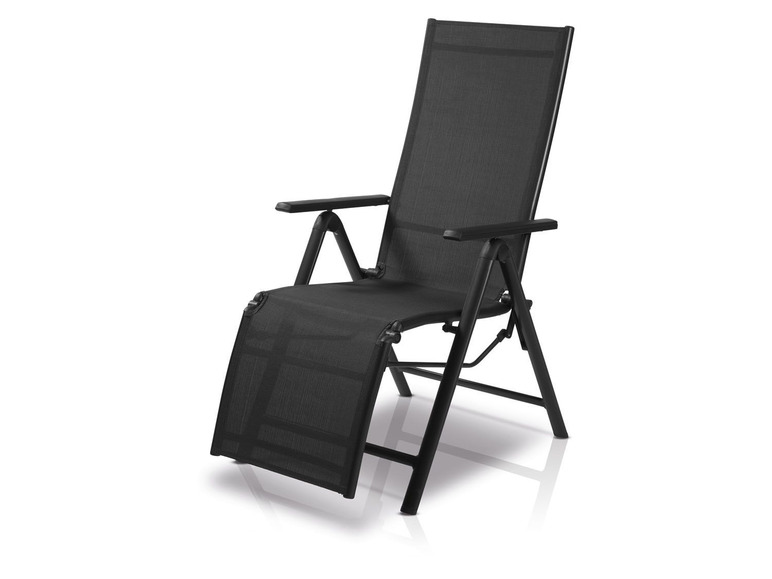 Aluminium relaxstoel zwart