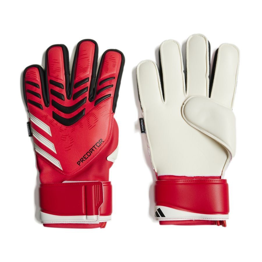 adidas Gants de Gardien Predator Match Fingersave Pure Victory - Pure Ruby/Noir/Blanc