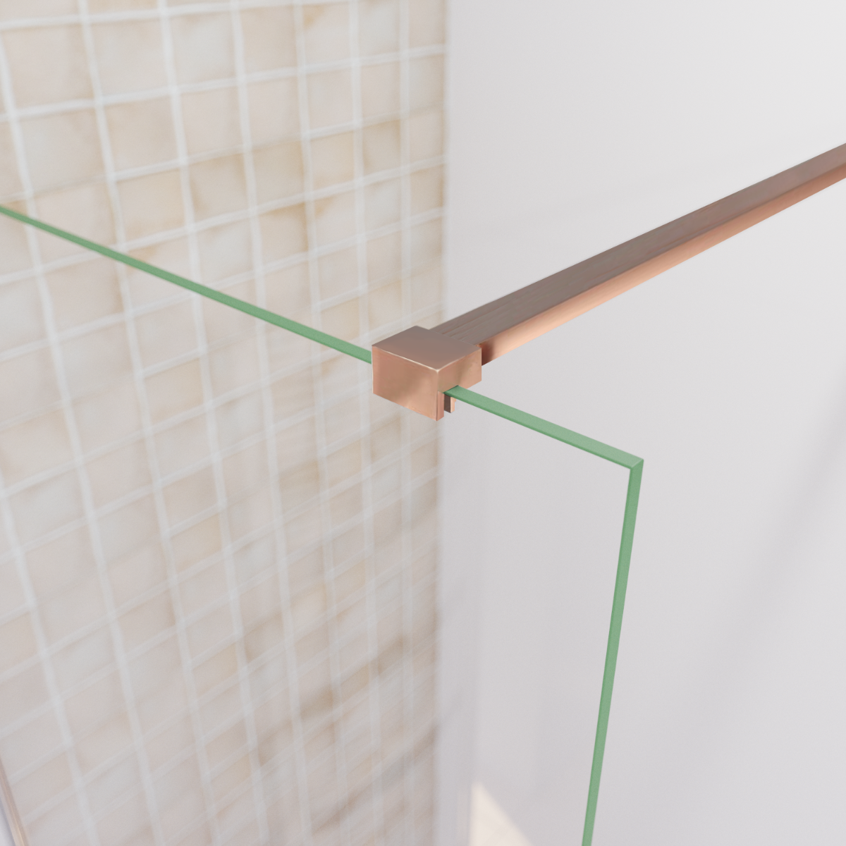 Saniclear Redro glasbevestiging haaks geborsteld koper