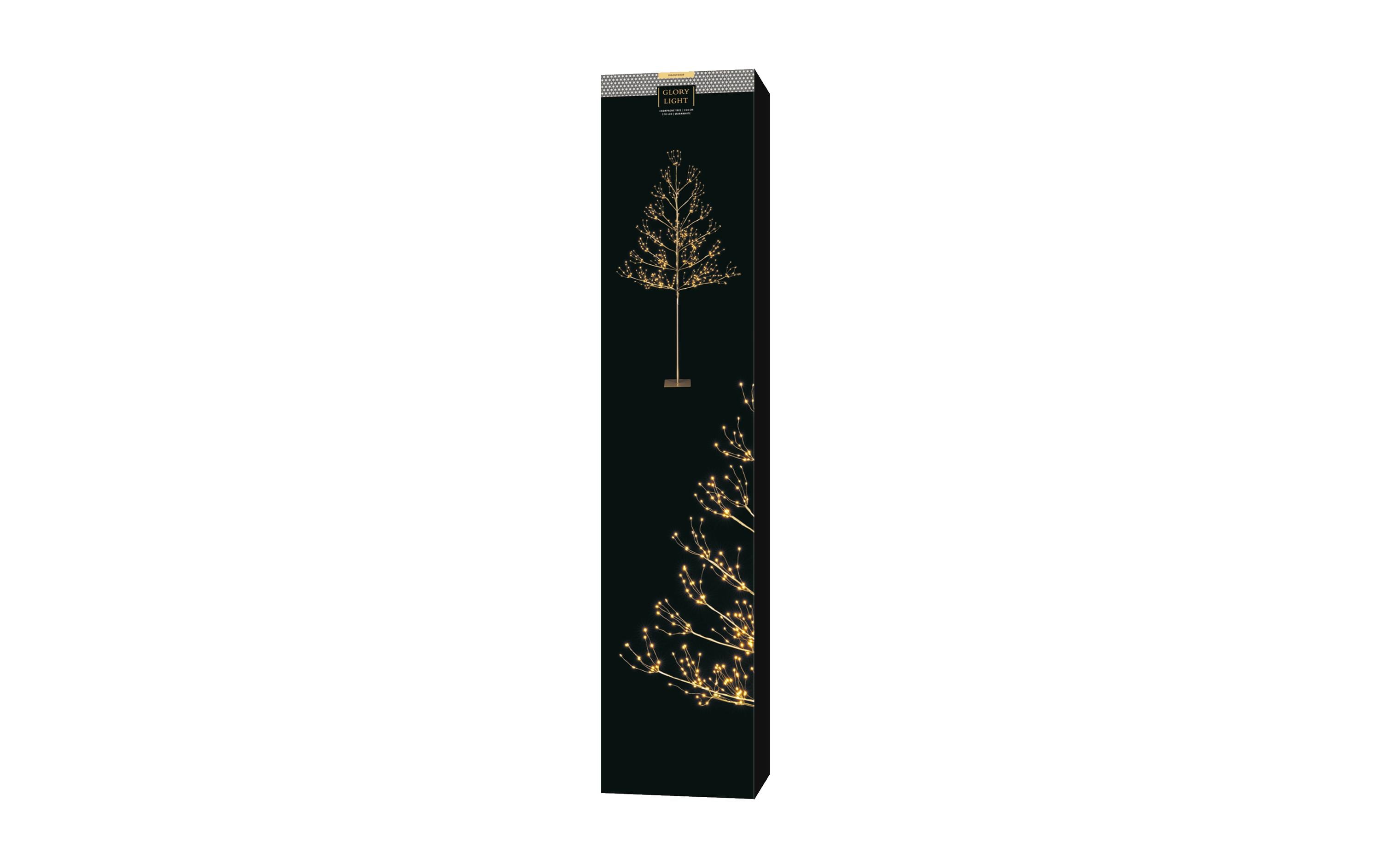 Baum Champagne, 570 LEDs, 150 cmWeihnachtsbaum mit Beleuchtung