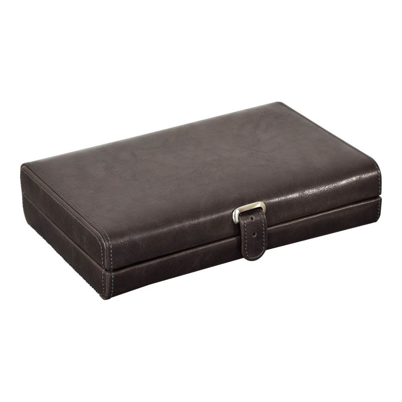 Ecrin de rangement 24 boutons de manchette, Jacob et Jones. Marron