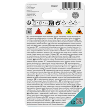 Magneet Neodym schroefdraadbout rubber 22mm zwart