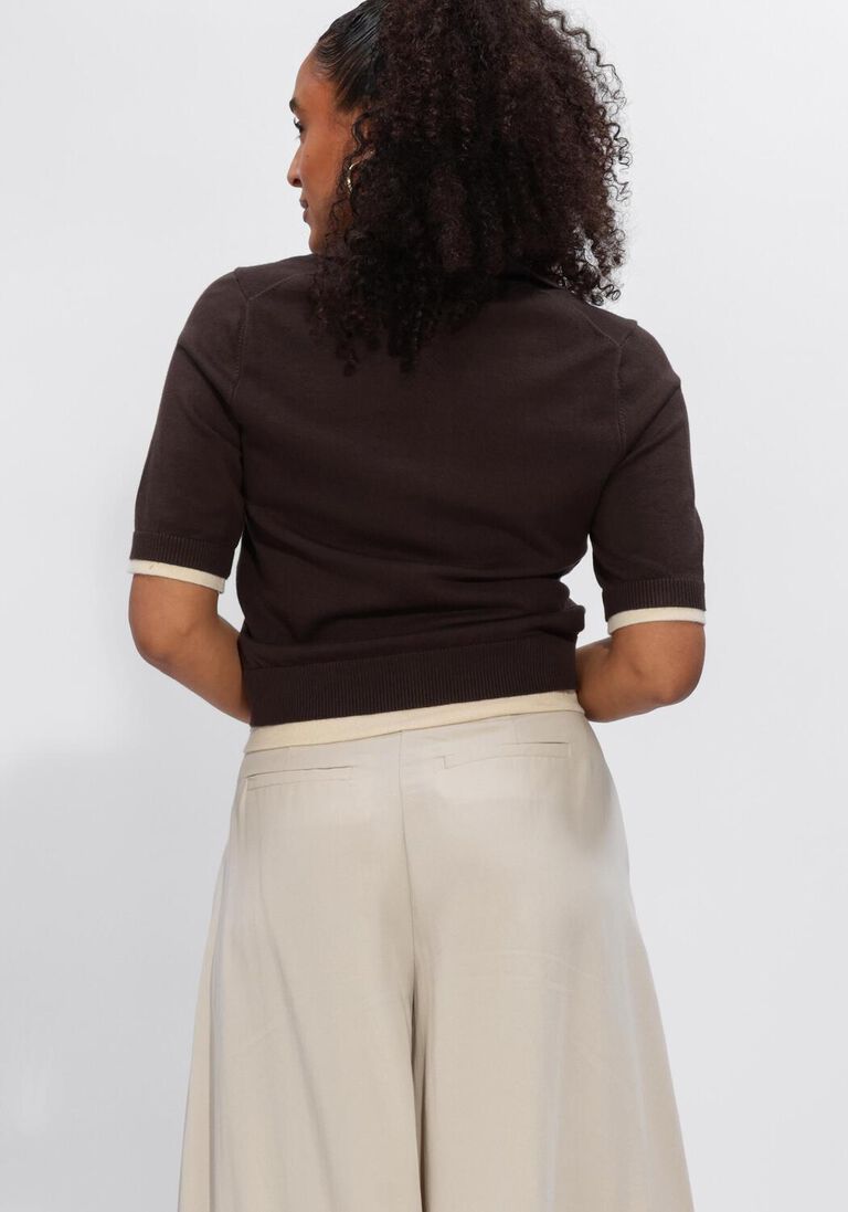bruine co'couture truien/vesten luecc crop cardigan