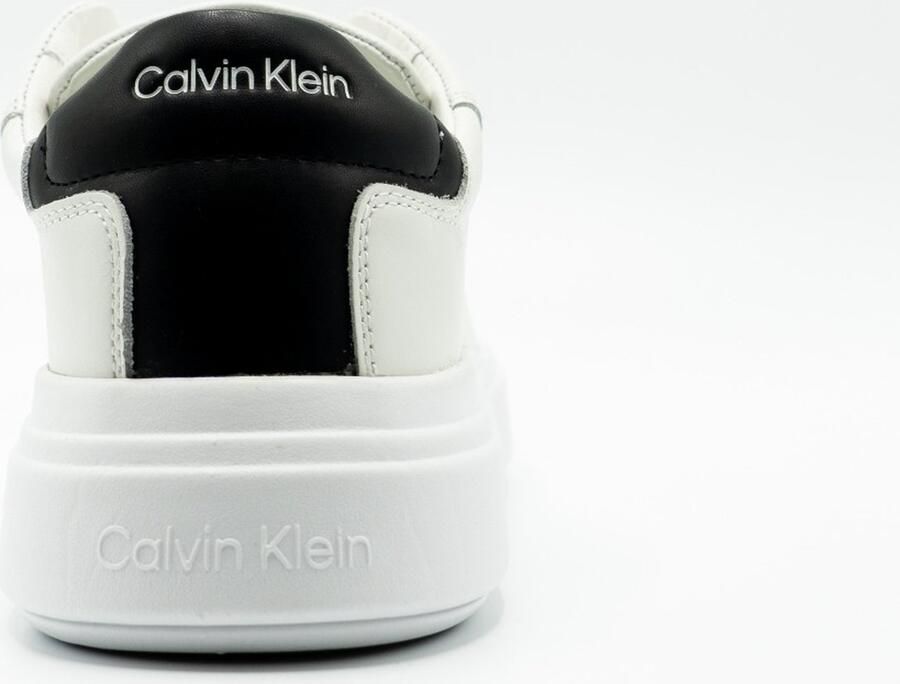 CK Calvin Klein Sneakers van leer met contrastgarnering model 'LACE UP'