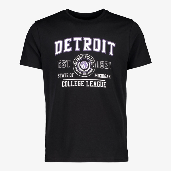Unsigned heren T-shirt zwart met opdruk