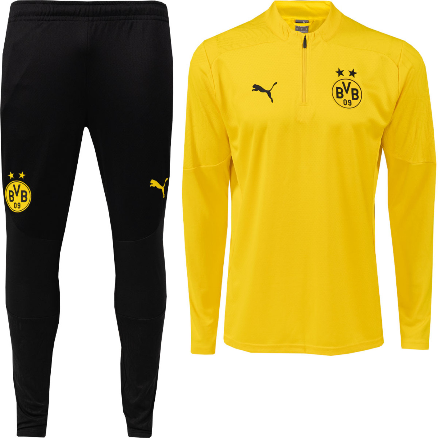 PUMA Borussia Dortmund Trainingspak 1/4-Zip 2024-2025 Geel Zwart