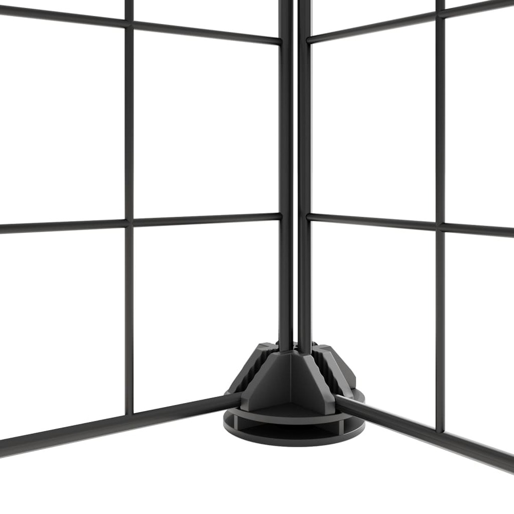 Cage animaux de compagnie à 8 panneaux noir 35x35 cm acier